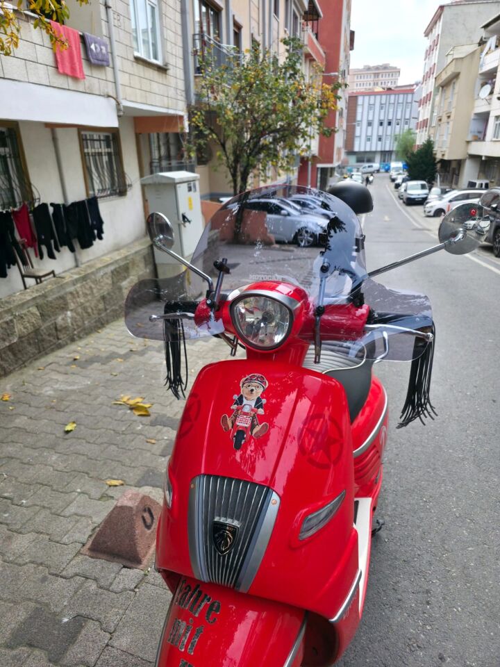 MOTOCAM Arora Malibu 125 Ön Cam 2017-2026 Model 39cm Füme Renkli 4mm Elcikli APARATSIZ