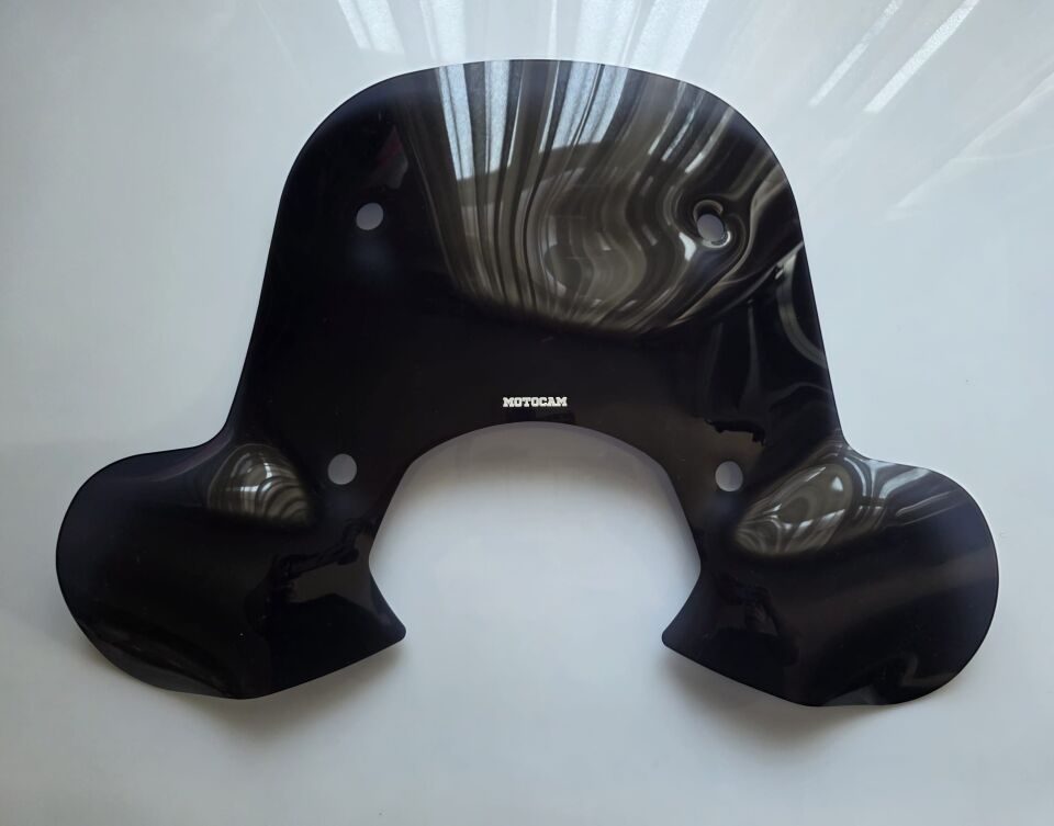 MOTOCAM Falcon Martini 125 Ön Cam 2023-2026 Model 45cm Siyah Renkli 4mm Elcikli APARATSIZ