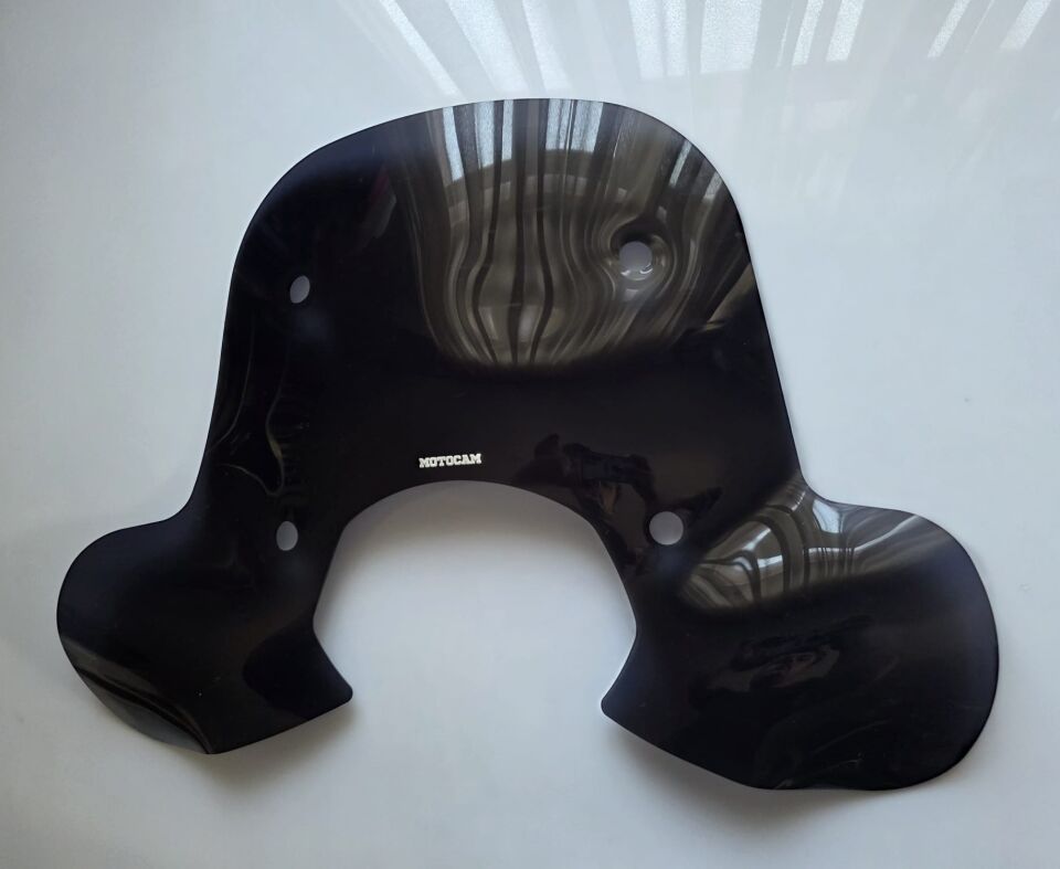 MOTOCAM Falcon Martini 125 Ön Cam 2023-2026 Model 45cm Siyah Renkli 4mm Elcikli APARATSIZ