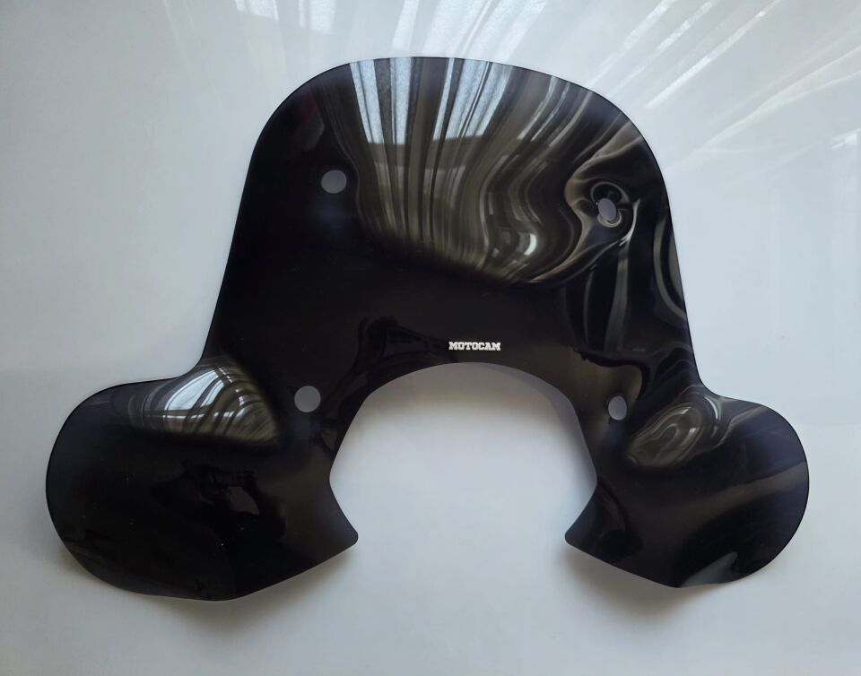MOTOCAM Falcon Martini 125 Ön Cam 2023-2026 Model 45cm Siyah Renkli 4mm Elcikli APARATSIZ