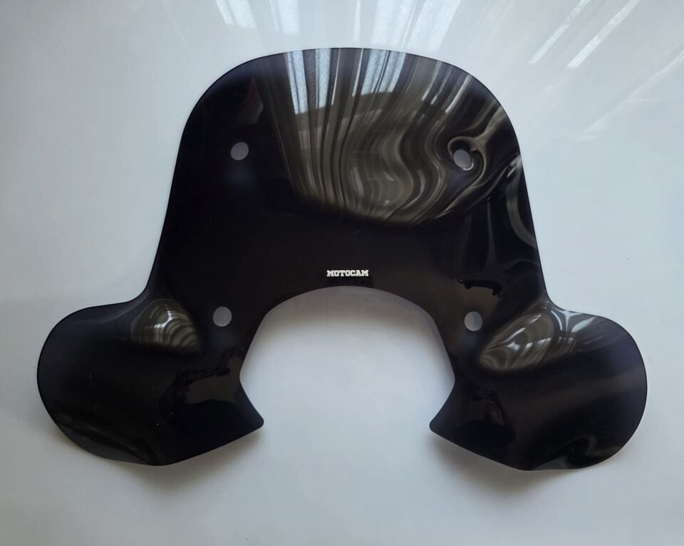 MOTOCAM Falcon Martini 125 Ön Cam 2023-2026 Model 45cm Siyah Renkli 4mm Elcikli APARATSIZ