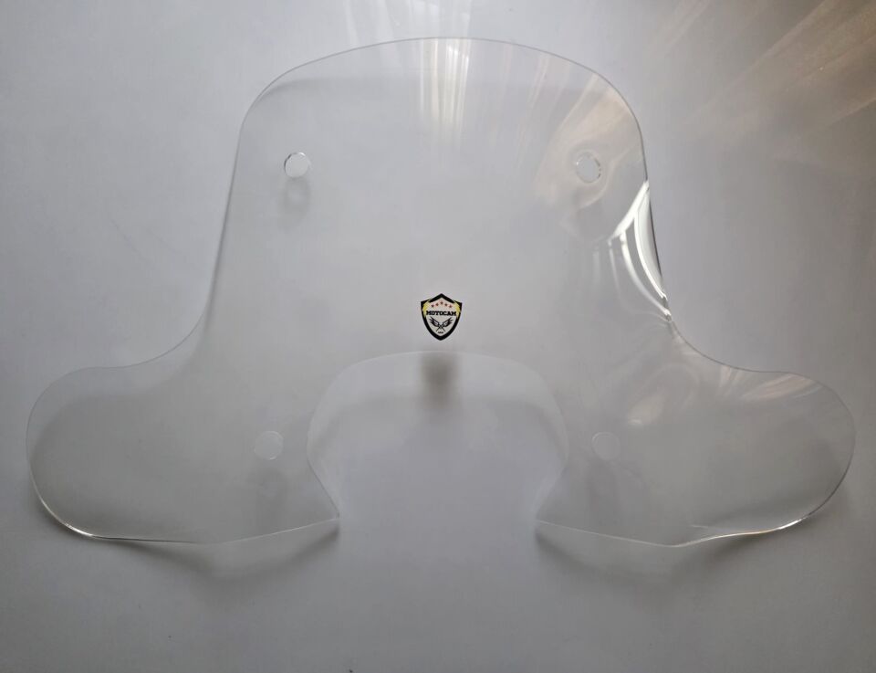 MOTOCAM Falcon Martini 125 Ön Cam 2023-2026 Model 45cm Şeffaf Renkli 4mm Elcikli APARATSIZ