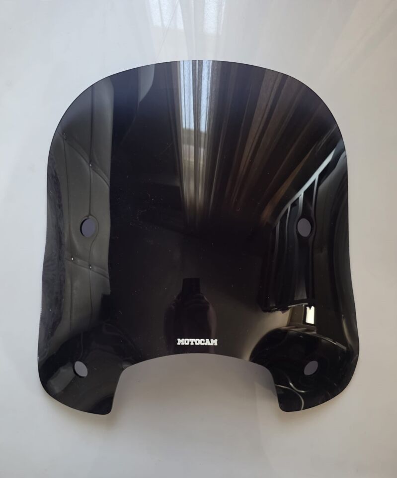 MOTOCAM Falcon Martini 125 Ön Cam 2023-2026 Model 46cm Siyah Renkli 4mm APARATSIZ