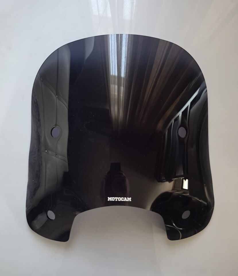 MOTOCAM Falcon Martini 125 Ön Cam 2023-2026 Model 46cm Siyah Renkli 4mm APARATSIZ