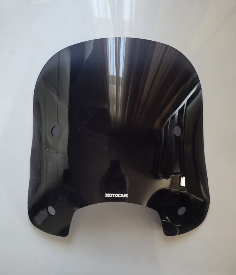 MOTOCAM Falcon Martini 125 Ön Cam 2023-2026 Model 46cm Siyah Renkli 4mm APARATSIZ