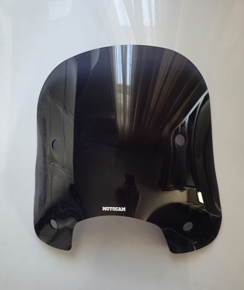 MOTOCAM Falcon Martini 125 Ön Cam 2023-2026 Model 46cm Siyah Renkli 4mm APARATSIZ