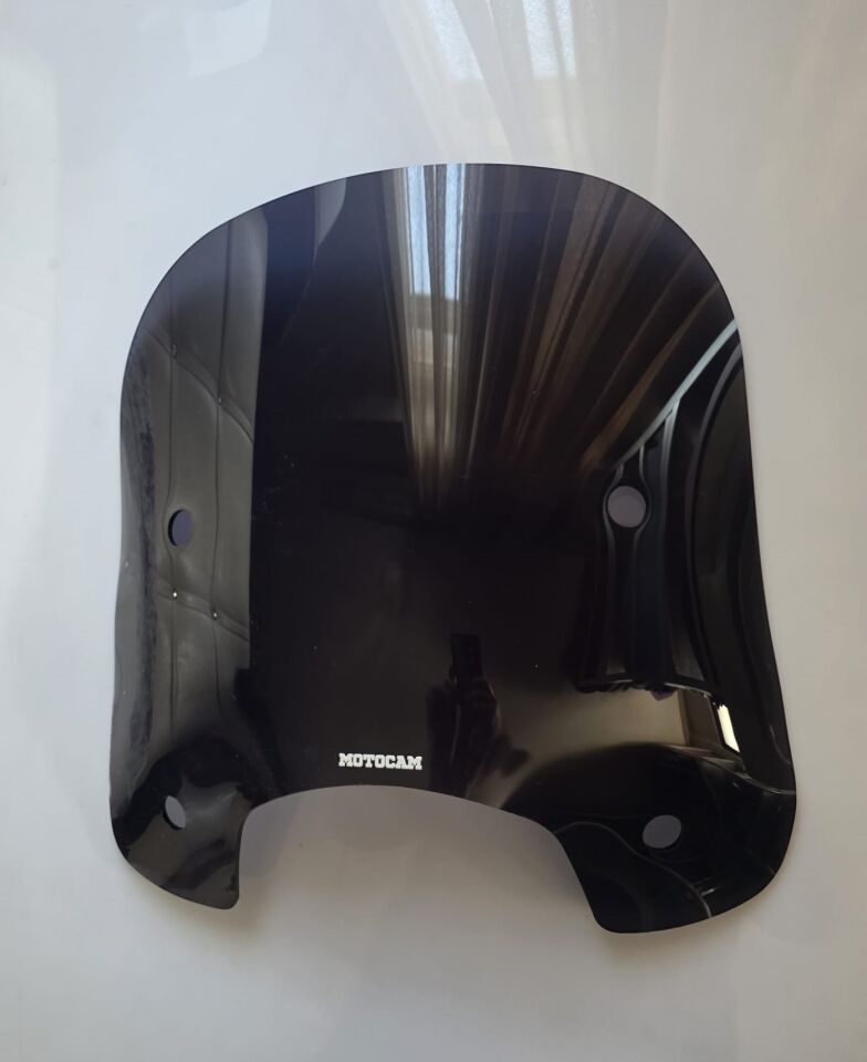 MOTOCAM Falcon Martini 125 Ön Cam 2023-2026 Model 46cm Siyah Renkli 4mm APARATSIZ