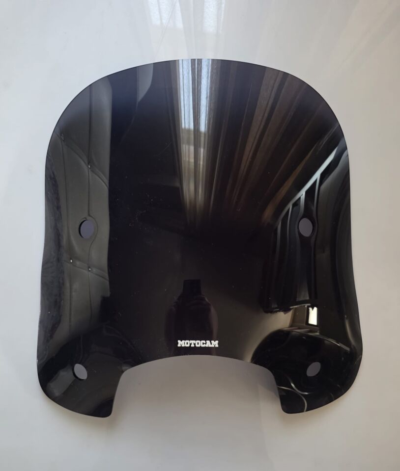 MOTOCAM Falcon Martini 125 Ön Cam 2023-2026 Model 46cm Siyah Renkli 4mm APARATSIZ