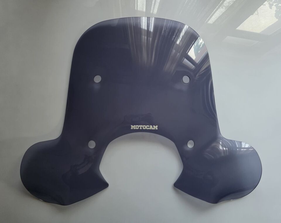 MOTOCAM Falcon Martini 125 Ön Cam 2023-2026 Model 51cm Füme Renkli 4mm Elcikli APARATSIZ