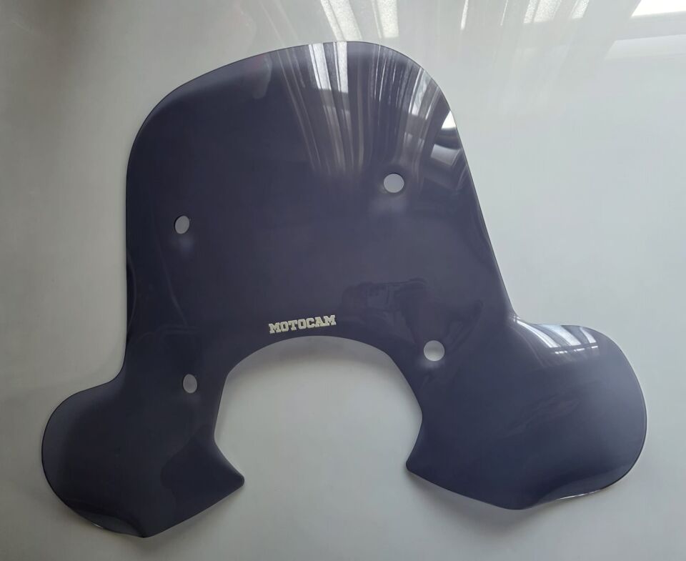 MOTOCAM Falcon Martini 125 Ön Cam 2023-2026 Model 51cm Füme Renkli 4mm Elcikli APARATSIZ