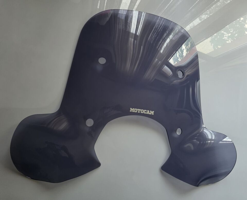 MOTOCAM Falcon Martini 125 Ön Cam 2023-2026 Model 51cm Füme Renkli 4mm Elcikli APARATSIZ