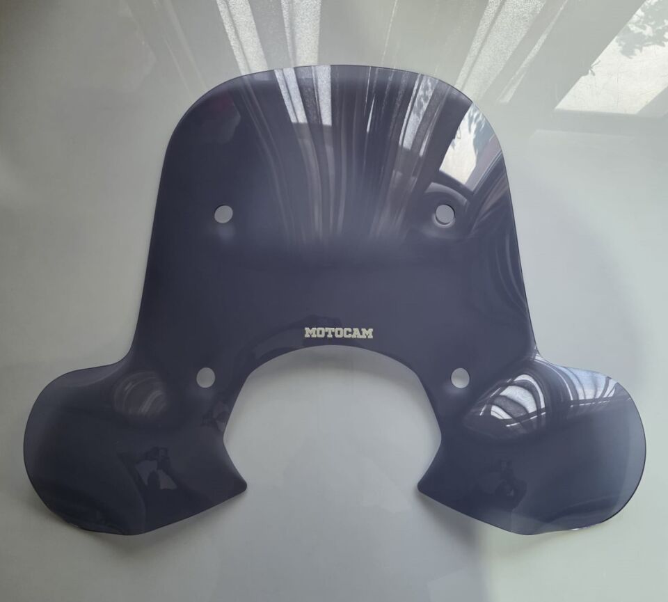 MOTOCAM Falcon Martini 125 Ön Cam 2023-2026 Model 51cm Füme Renkli 4mm Elcikli APARATSIZ