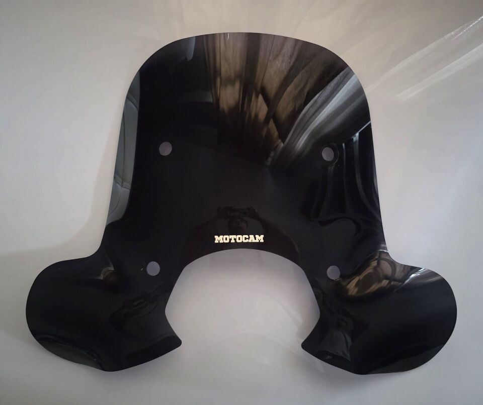 MOTOCAM Falcon Martini 125 Ön Cam 2023-2026 Model 51cm Siyah Renkli 4mm Elcikli APARATSIZ