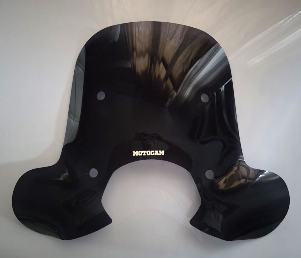 MOTOCAM Falcon Martini 125 Ön Cam 2023-2026 Model 51cm Siyah Renkli 4mm Elcikli APARATSIZ