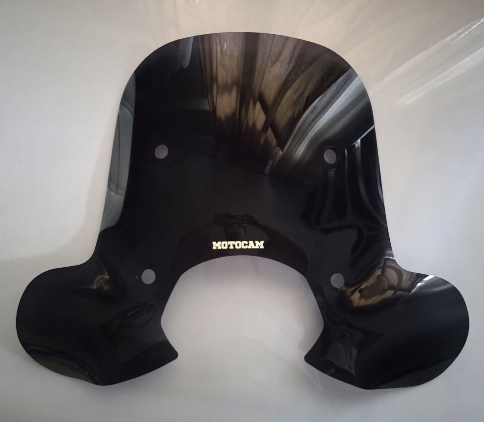 MOTOCAM Falcon Martini 125 Ön Cam 2023-2026 Model 51cm Siyah Renkli 4mm Elcikli APARATSIZ