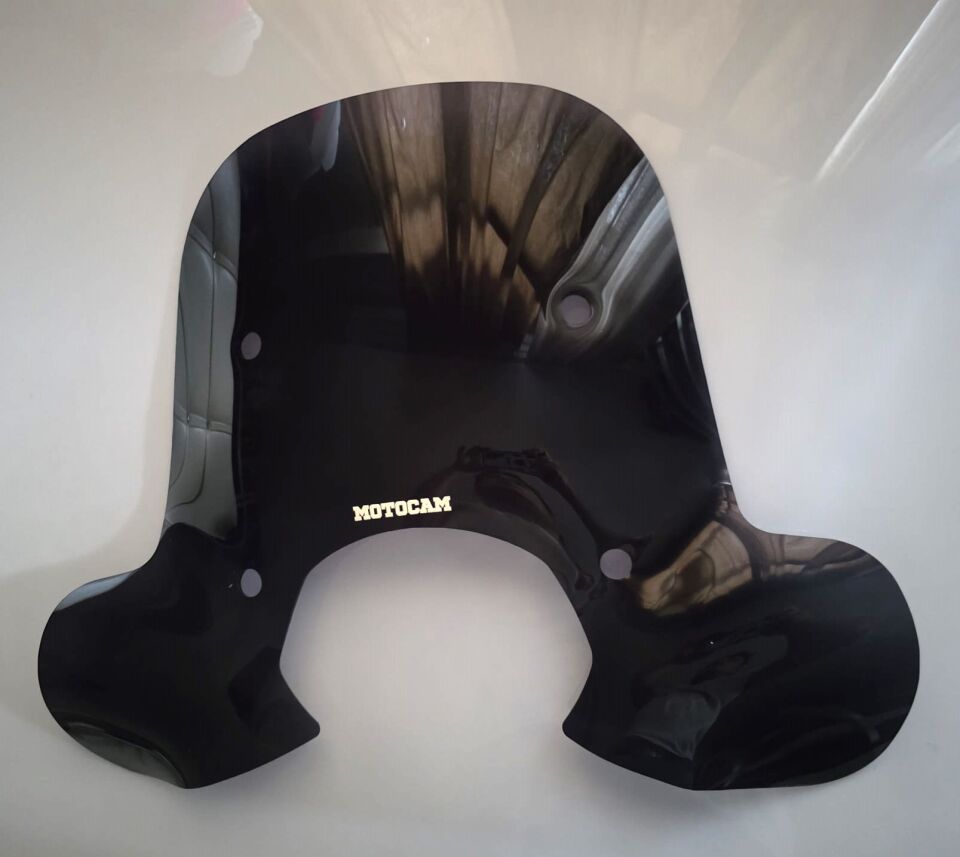 MOTOCAM Falcon Martini 125 Ön Cam 2023-2026 Model 51cm Siyah Renkli 4mm Elcikli APARATSIZ