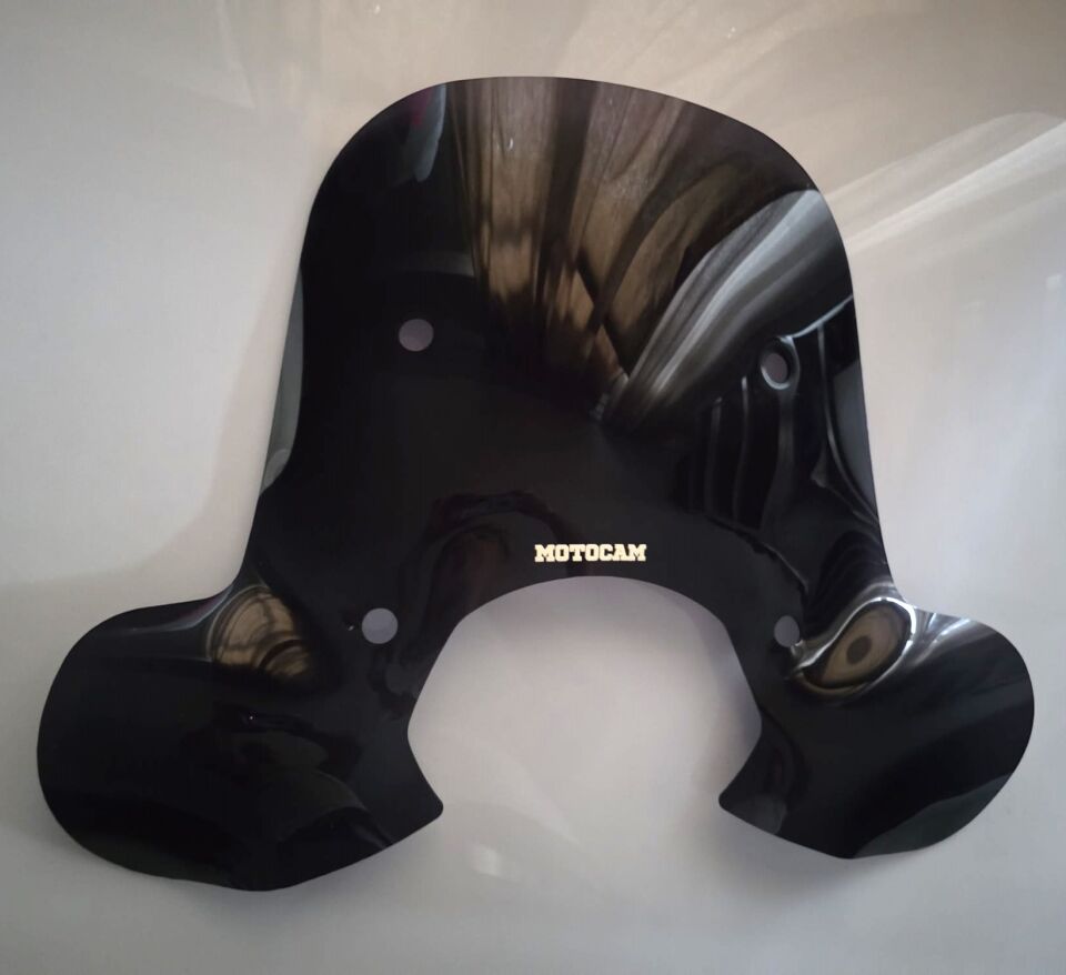 MOTOCAM Falcon Martini 125 Ön Cam 2023-2026 Model 51cm Siyah Renkli 4mm Elcikli APARATSIZ