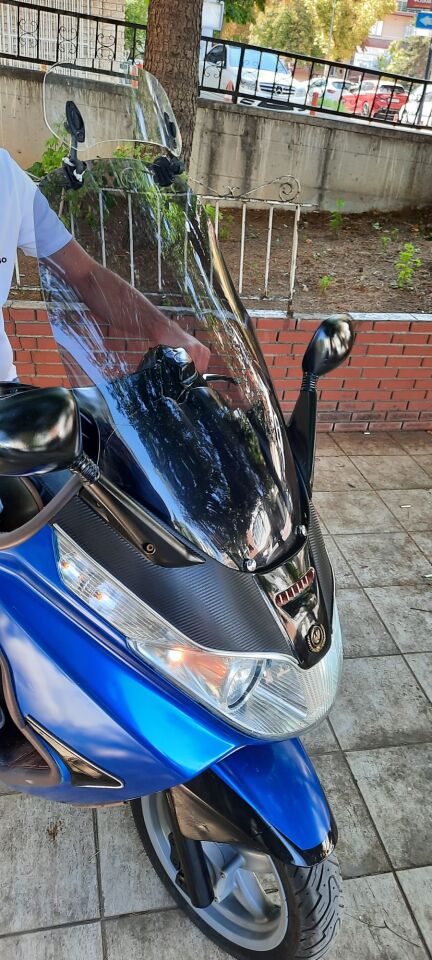 MOTOCAM Piaggio X8 200 Ön Cam 2004-2006 Model 58cm Füme Renkli 4mm