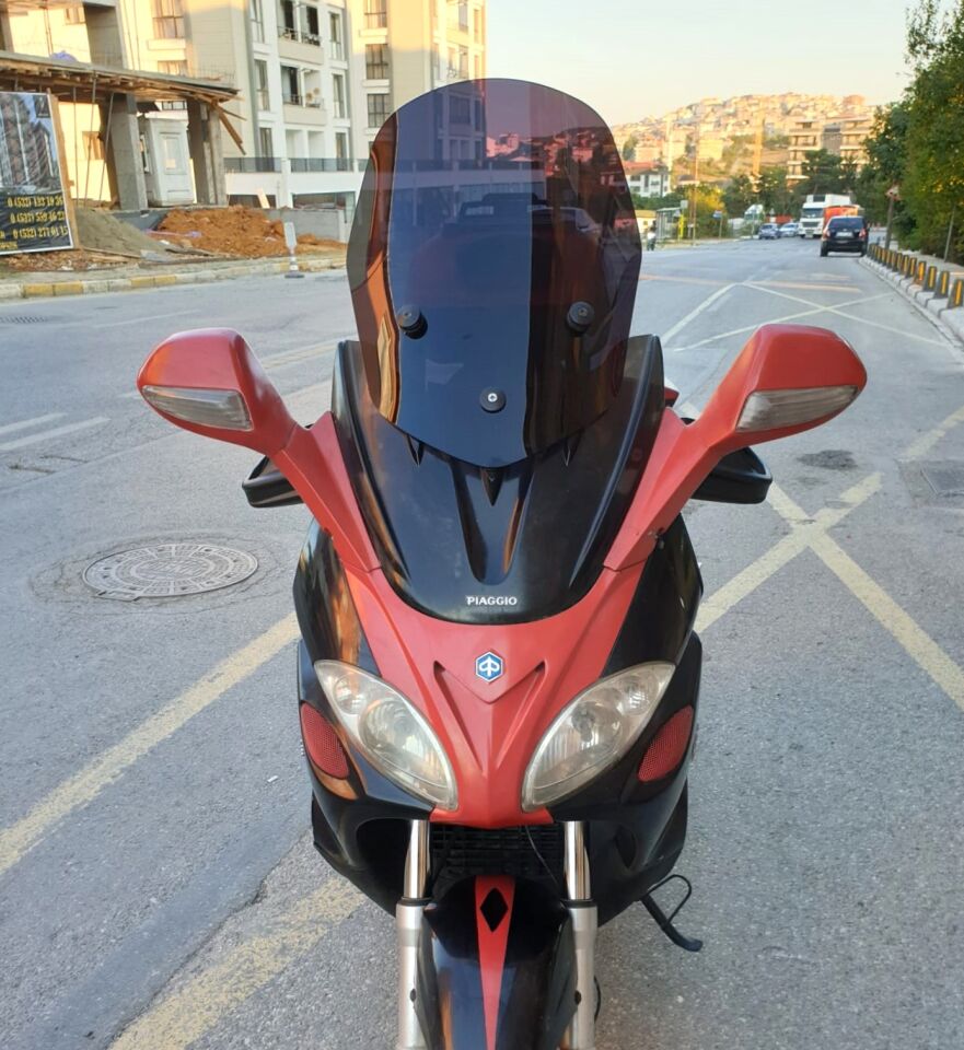 MOTOCAM Piaggio X9 250 Ön Cam 2004-2006 Model 49cm Siyah Renkli 4mm