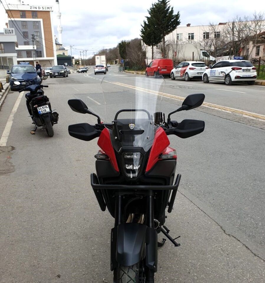 MOTOCAM Honda NX 500 Ön Cam 2025-2026 Model 44cm Şeffaf Renkli 4mm UZUN