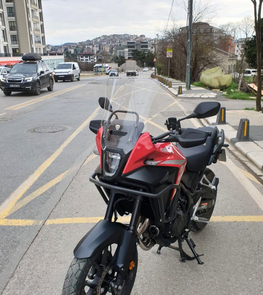 MOTOCAM Honda NX 500 Ön Cam 2025-2026 Model 44cm Şeffaf Renkli 4mm UZUN