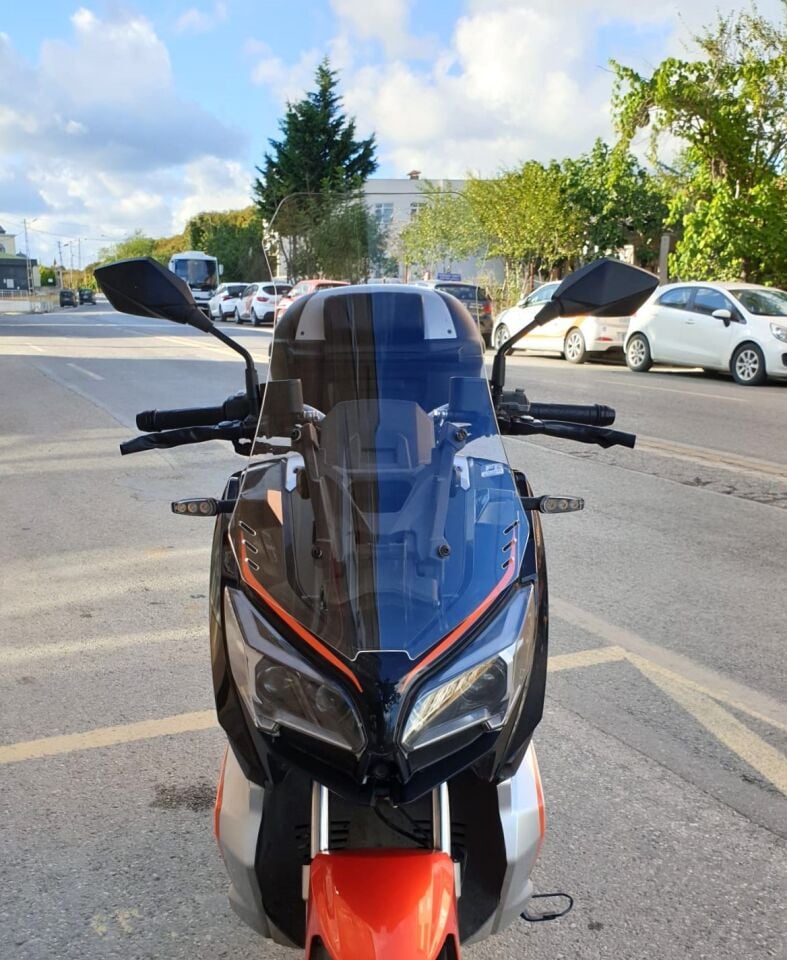MOTOCAM QJ ATR 125 Ön Cam 2023-2026 Model 65cm Şeffaf Renkli 4mm ORTA BOYLU