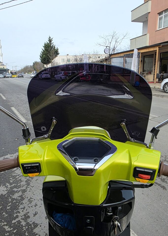 MOTOCAM Apachi Beauty 50 Ön Cam 2024-2026 Model 38cm Siyah Renkli 4mm APARATSIZ