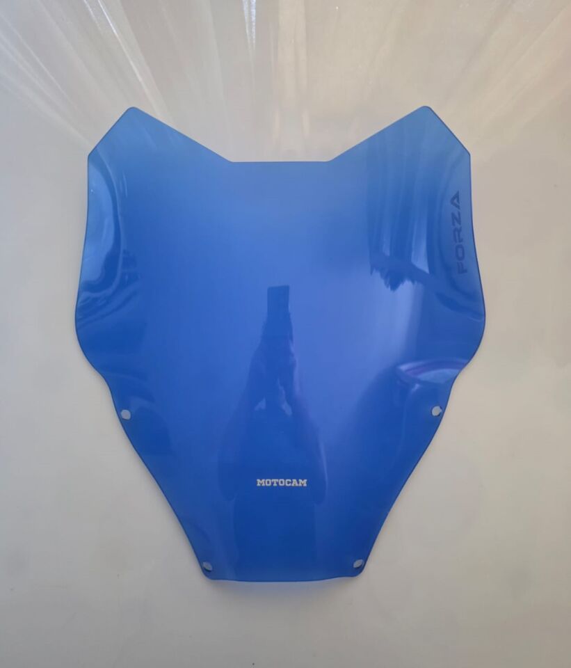 MOTOCAM Honda Forza 250 Ön Cam 2021-2026 Model 43cm Mavi Renkli 4mm