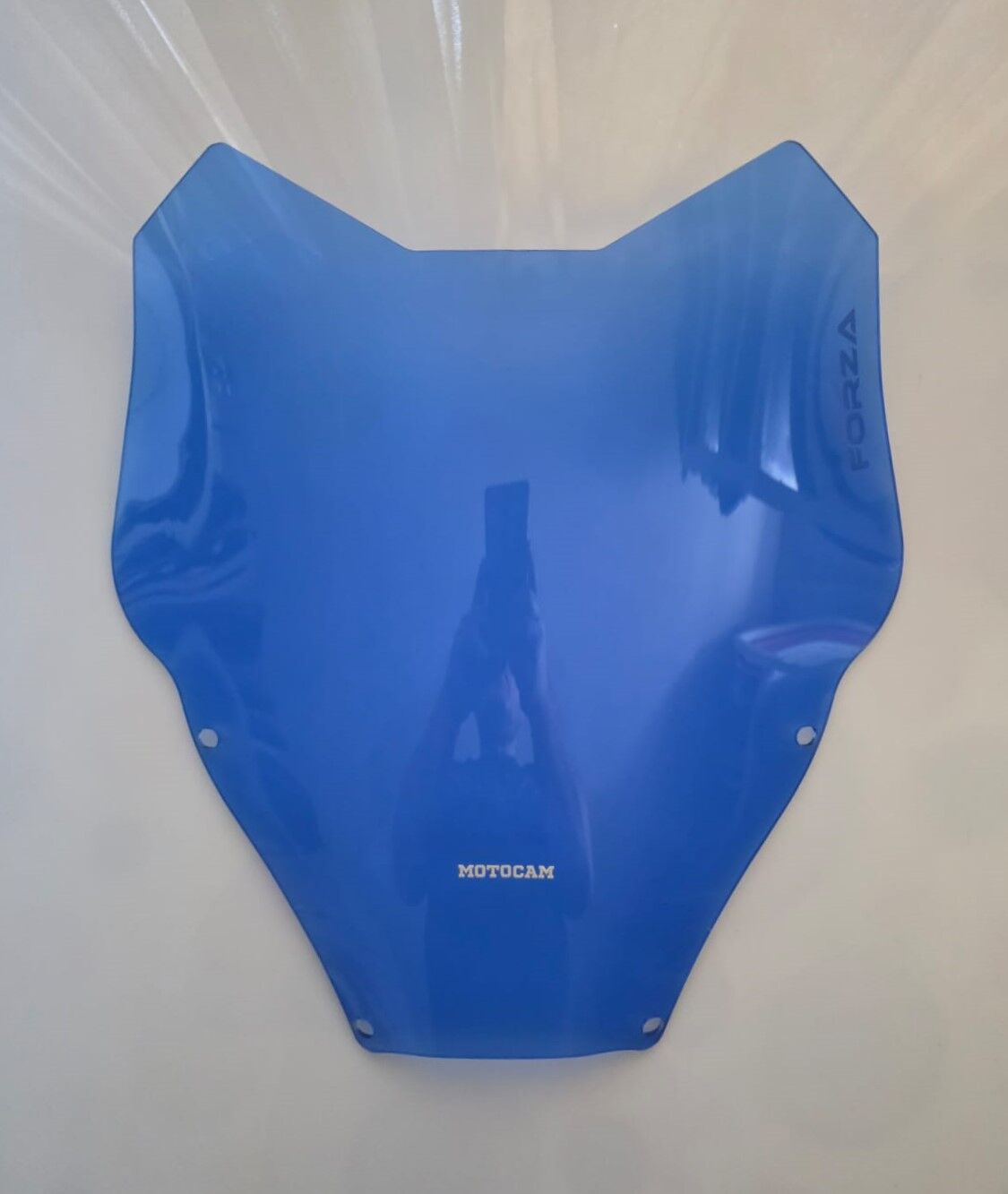 MOTOCAM Honda Forza 250 Ön Cam 2021-2026 Model 43cm Mavi Renkli 4mm