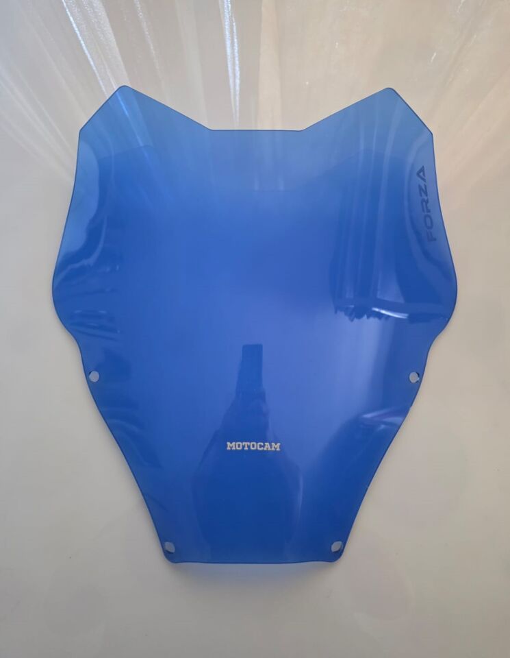 MOTOCAM Honda Forza 250 Ön Cam 2021-2026 Model 43cm Mavi Renkli 4mm