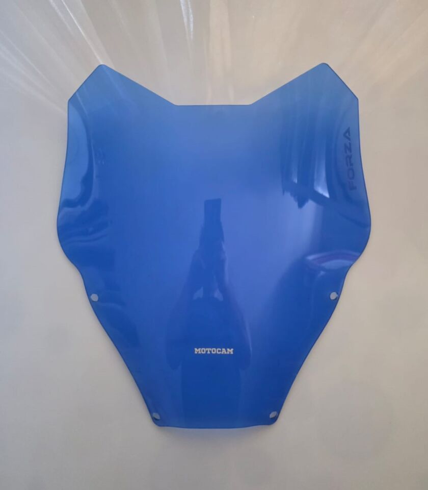 MOTOCAM Honda Forza 250 Ön Cam 2021-2026 Model 43cm Mavi Renkli 4mm