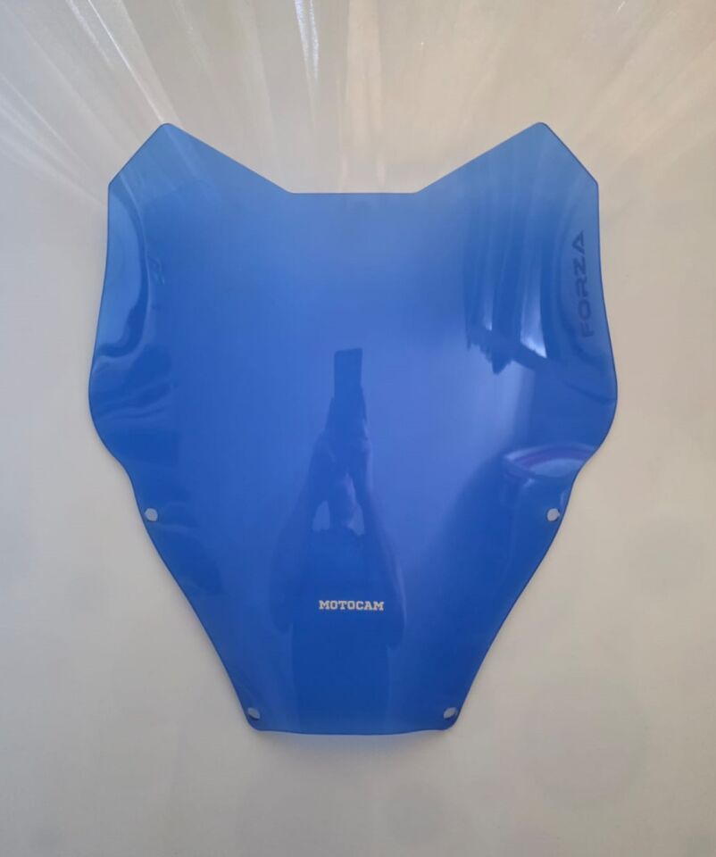 MOTOCAM Honda Forza 250 Ön Cam 2021-2026 Model 43cm Mavi Renkli 4mm