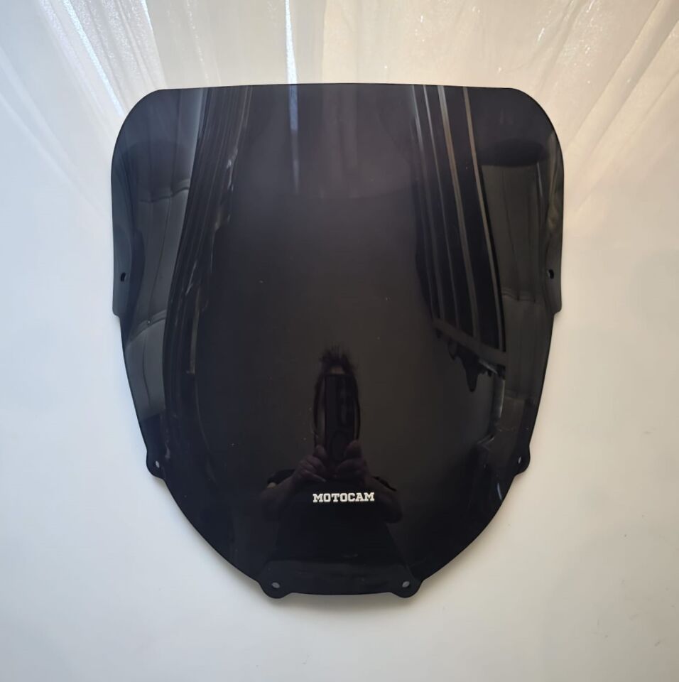 MOTOCAM Kawasaki ZZR 1100 D Ön Cam 1993-2001 Model 40cm Siyah Renkli 4mm