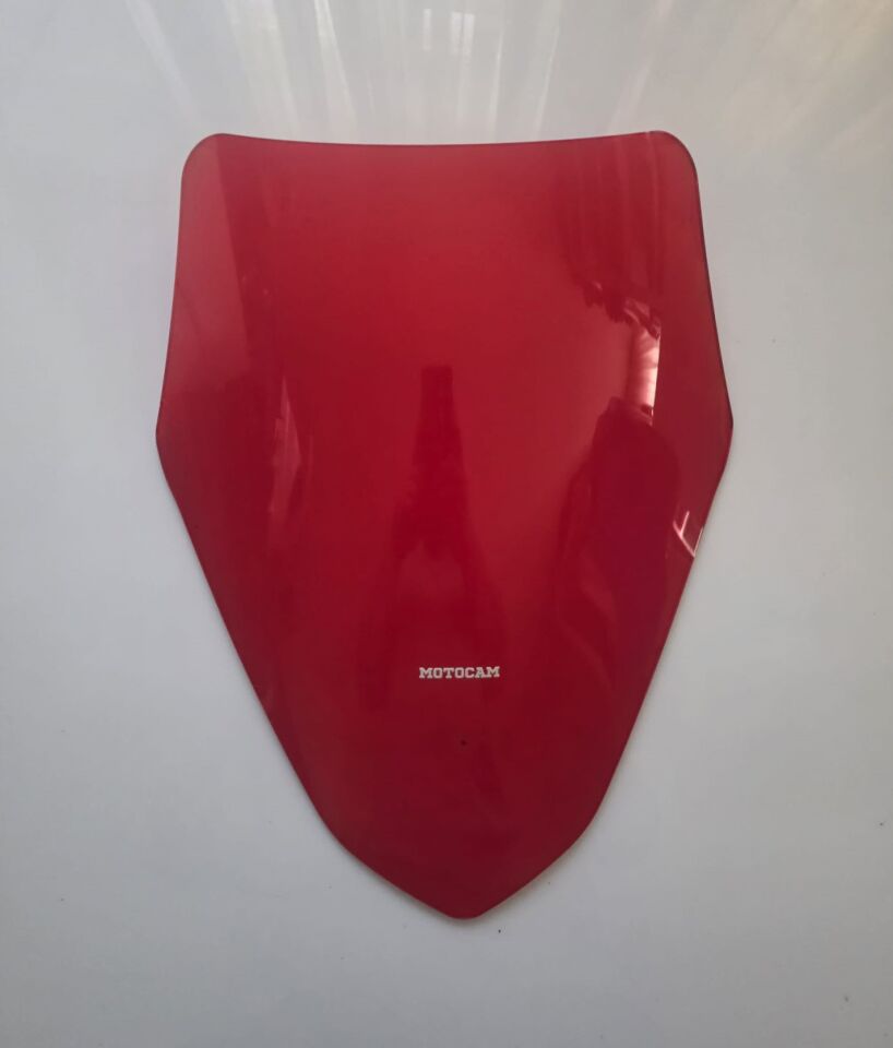 MOTOCAM Altai F1 Max Ön Cam 2021-2026 Model 43cm Kırmızı Renkli 4mm