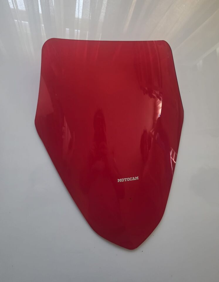 MOTOCAM Altai F1 Max Ön Cam 2021-2026 Model 43cm Kırmızı Renkli 4mm