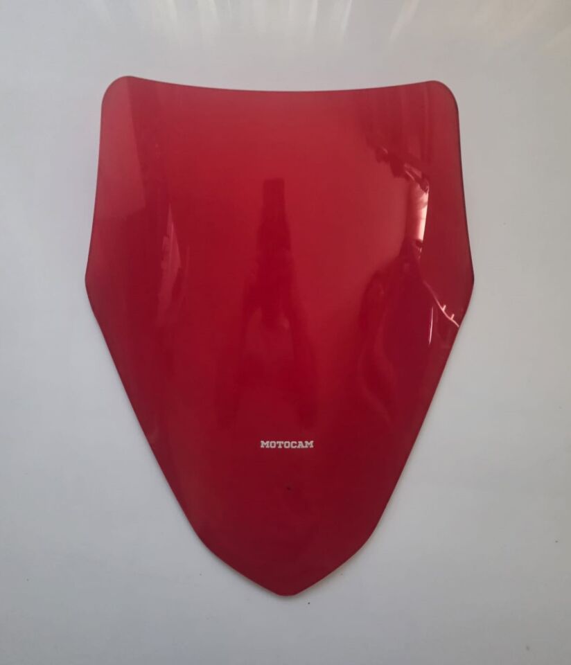 MOTOCAM Altai F1 Max Ön Cam 2021-2026 Model 43cm Kırmızı Renkli 4mm