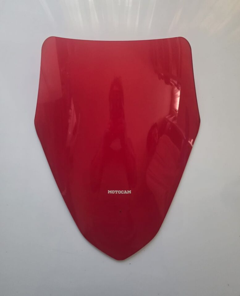 MOTOCAM Altai F1 Max Ön Cam 2021-2026 Model 43cm Kırmızı Renkli 4mm