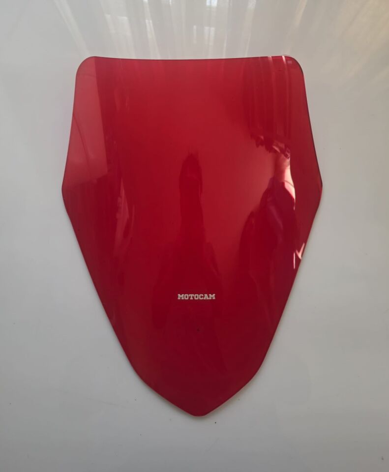 MOTOCAM Altai F1 Max Ön Cam 2021-2026 Model 43cm Kırmızı Renkli 4mm