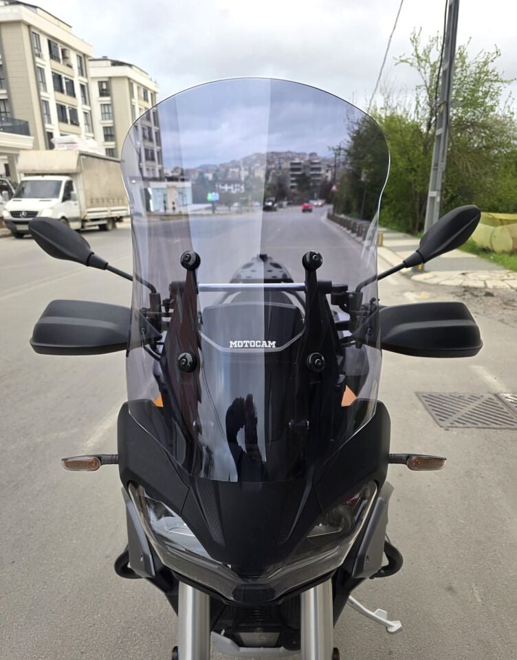 MOTOCAM Moto Guzzi Stelvio Ön Cam 2024-2026 Model 55cm Füme Renkli 4mm