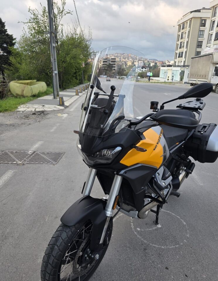 MOTOCAM Moto Guzzi Stelvio Ön Cam 2024-2026 Model 55cm Şeffaf Renkli 4mm