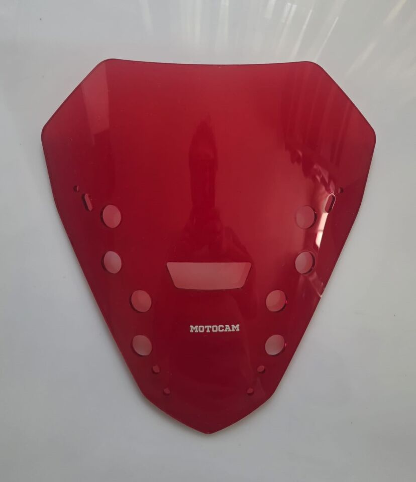 MOTOCAM Yamaha Xmax Ön Cam 2023-2026 Model 36cm Kırmızı Renkli 4mm SPORTİF