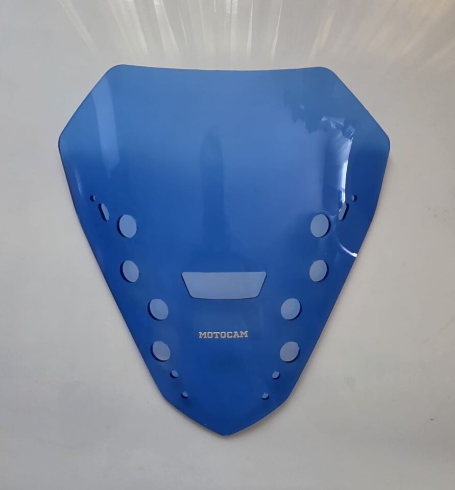 MOTOCAM Yamaha Xmax Ön Cam 2023-2026 Model 36cm Mavi Renkli 4mm SPORTİF