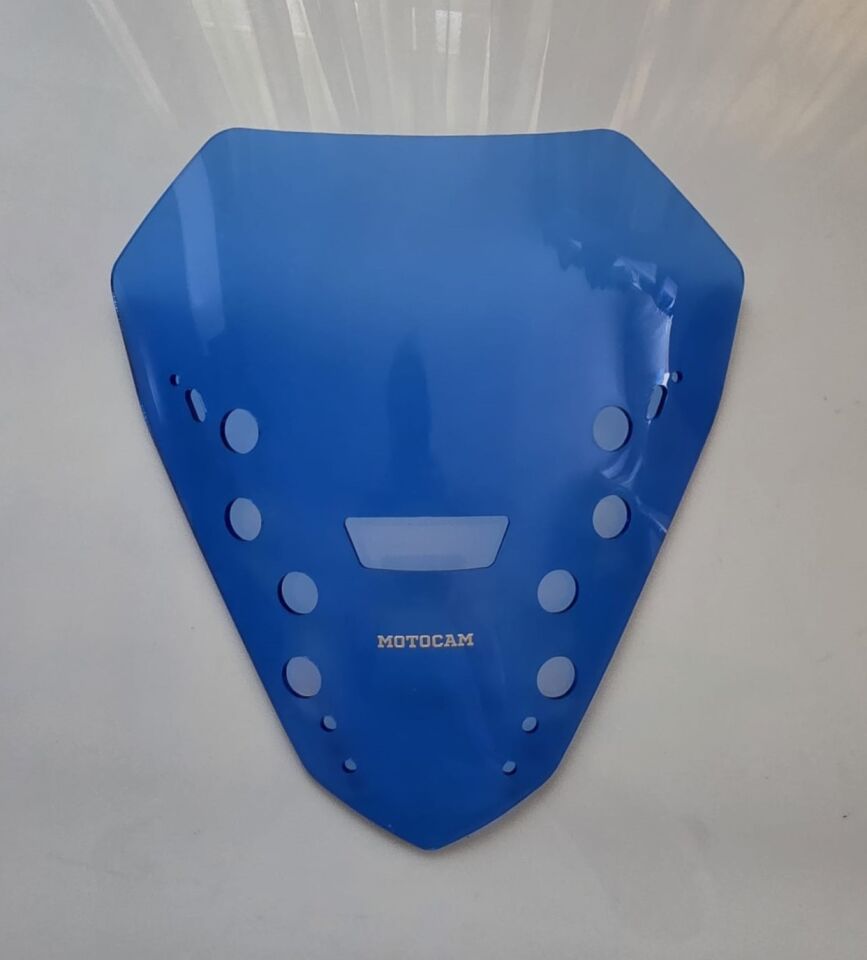 MOTOCAM Yamaha Xmax Ön Cam 2023-2026 Model 36cm Mavi Renkli 4mm SPORTİF