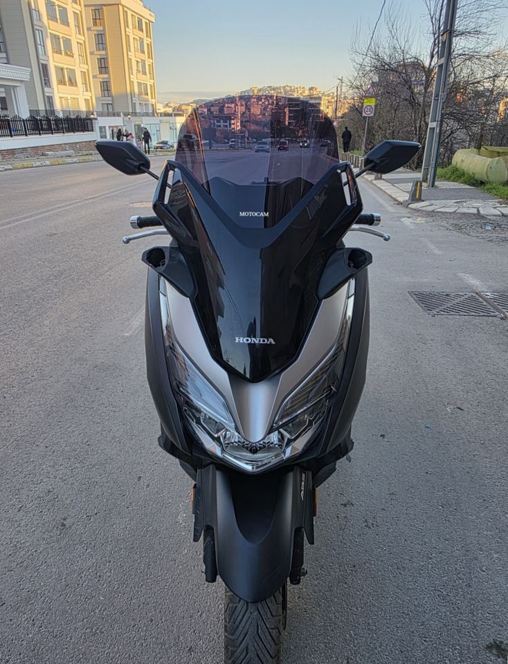 MOTOCAM Honda Forza 250 Ön Cam 2018-2020 Model 47cm Siyah Renkli 4mm