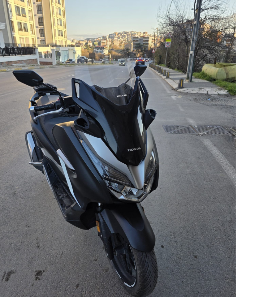 MOTOCAM Honda Forza 250 Ön Cam 2018-2020 Model 47cm Şeffaf Renkli 4mm