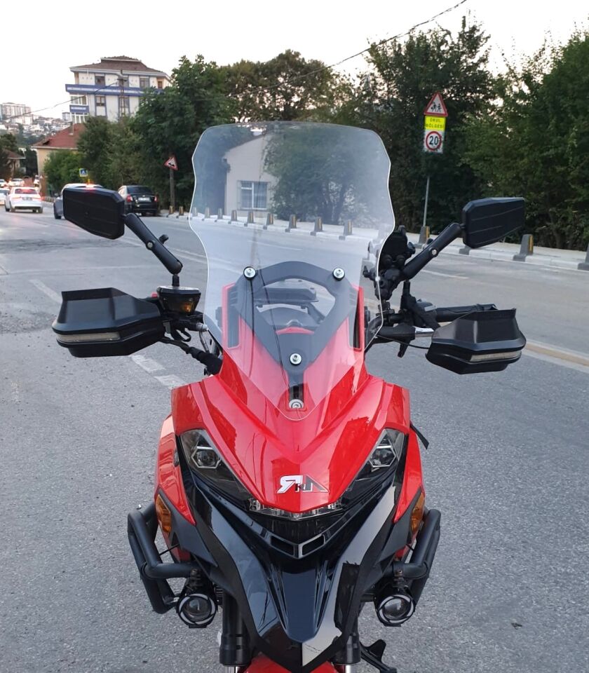 MOTOCAM RKN 530 ADV Ön Cam 2021-2026 Model 55cm Şeffaf Renkli 4mm