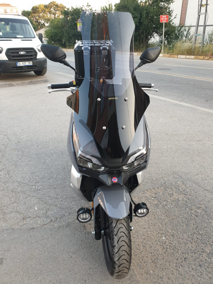 MOTOCAM RKS Freccia Ön Cam 2022-2026 Model 78cm Füme Renkli 4mm UZUN