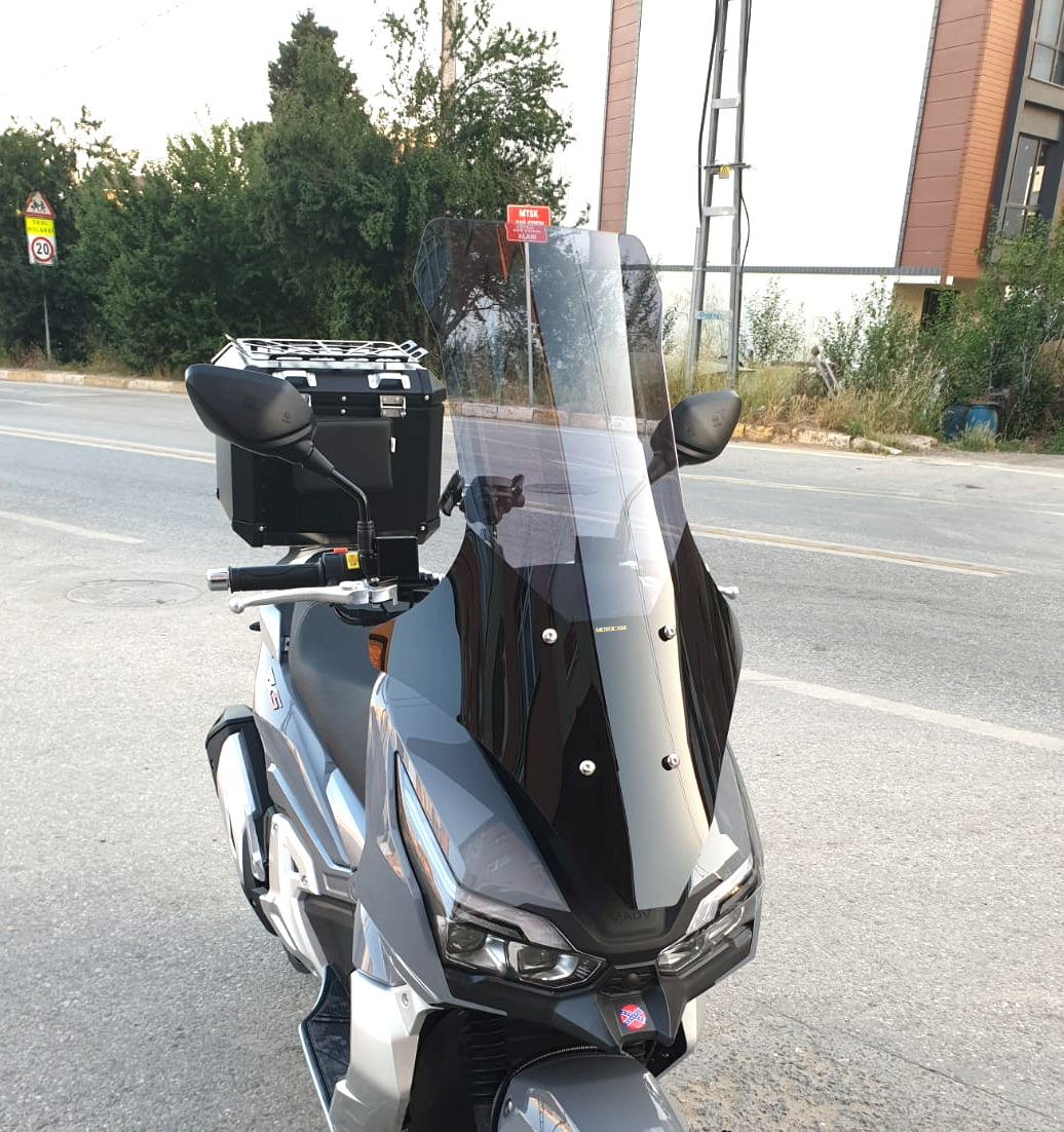 MOTOCAM RKS Freccia Ön Cam 2022-2026 Model 78cm Füme Renkli 4mm UZUN