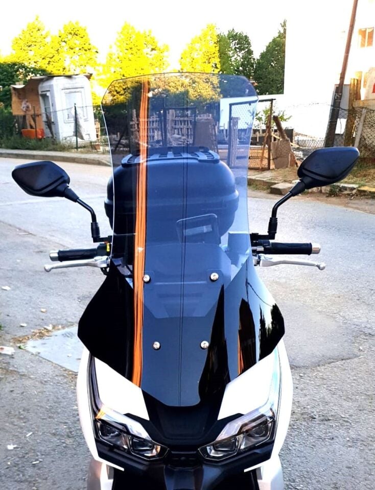 MOTOCAM RKS Freccia Ön Cam 2022-2026 Model 75cm Alt Geniş Füme Renkli 4mm UZUN