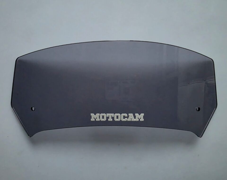 MOTOCAM Rüzgar Saptırıcı Deflektör Camı 1 Delikli 32x12cm Füme Renkli   (APARATSIZDIR)